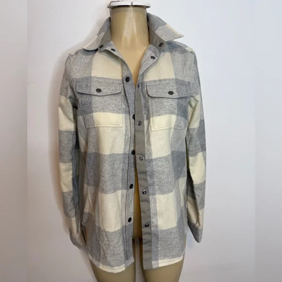 Fjällräven Canada Shirt Flannel Gray/White - Picture 2 of 7